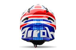 Prilba AVIATOR ACE 2 prúd, AIROH (lesklá modrá/červená) 2025