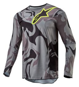 Dres RACER TACTICAL, ALPINESTARS (šedá camo/žlutá fluo/černá)
