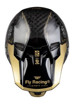Prilba FORMULA S CARBON, FLY RACING - USA (černá/zlatá)