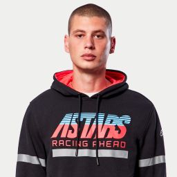 Mikina CLUB HOODIE, ALPINESTARS (černá/červená/modrá/šedá)