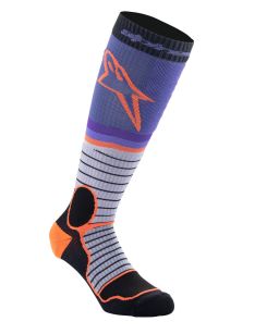 Ponožky MX pre, ALPINESTARS (černá/šedá/fialová/oranžová) 2026
