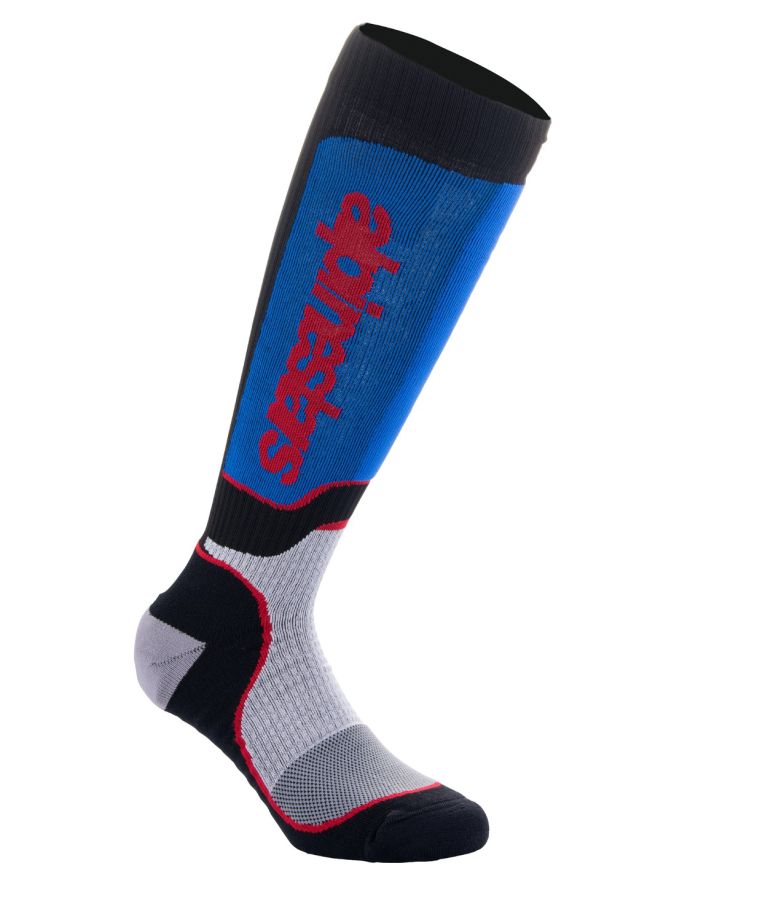 Ponožky MX PLUS, ALPINESTARS (černá/červená/modrá/šedá) 2026