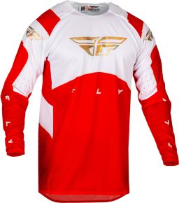 Dres EVOLUTION DST. FLY RACING - USA 2024 (červená/bílá/červená irídium)