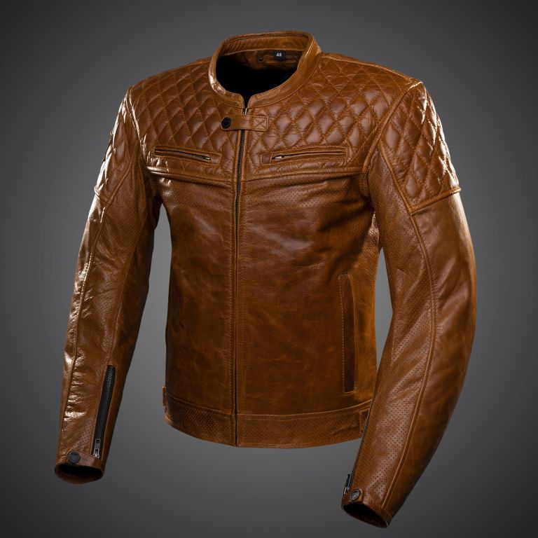Kožená Bunda 4SR Scrambler Cognac II