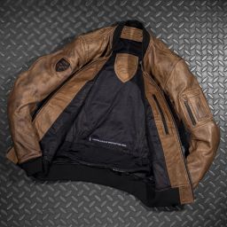 Kožená Bunda 4SR Bomber Jacket Brown Patina