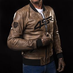 Kožená Bunda 4SR Bomber Jacket Brown Patina