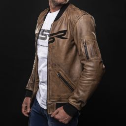 Kožená Bunda 4SR Bomber Jacket Brown Patina