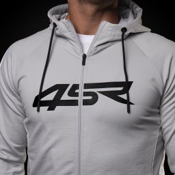 Mikina 4SR Hoodie Logo Zip Grey
