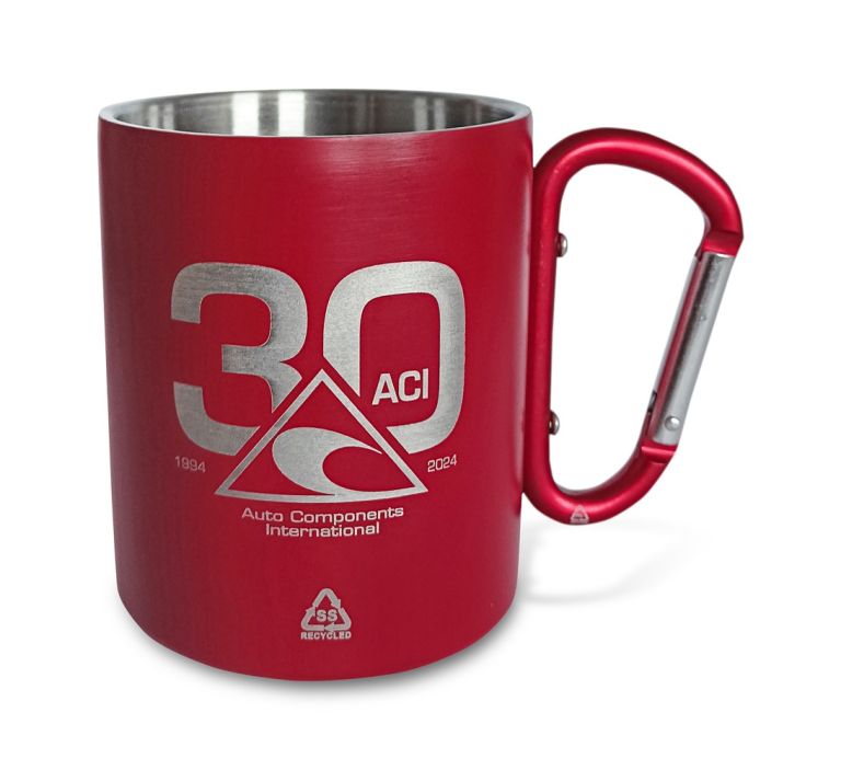 červený nerezový termo hrnek (plecháček) ACI, objem 300ml