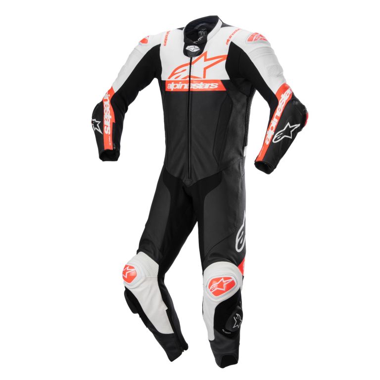 Jednodielna kombinéza MISSILE 2 WARD, ALPINESTARS (černá/bílá/červená fluo) 2025