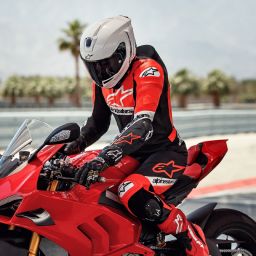 Jednodielna kombinéza MISSILE 2 WARD, ALPINESTARS (černá/červená fluo/bílá) 2025