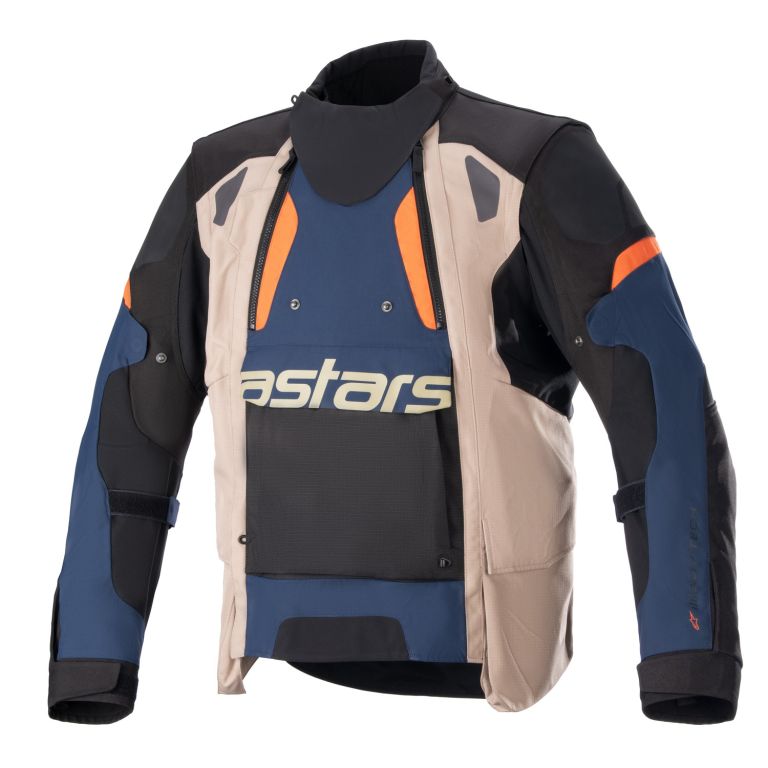 Bunda HALO DRYSTAR, ALPINESTARS (tmavo modrá/khaki/oranžová/černá) 2025
