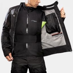 Bunda HALO DRYSTAR, ALPINESTARS (tmavo modrá/khaki/oranžová/černá) 2025