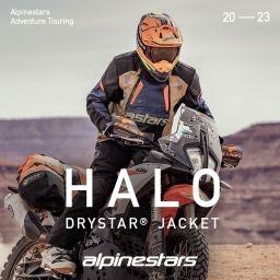 Bunda HALO DRYSTAR, ALPINESTARS (tmavo modrá/khaki/oranžová/černá) 2025
