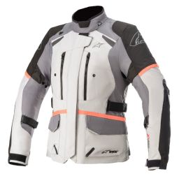 Bunda STELLA ANDES DRYSTAR, TECH-AIR 5 kompatibilný, ALPINESTARS, dámska (svetle šedá/tmavě šedá/černá/růžová fluo) 2025