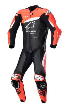 Jednodielna kombinéza GP PLUS 4, TECH-AIR kompatibilný, ALPINESTARS (černá/červená fluo/bílá) 2024