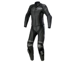 Dvojdielna kombinéza STELLA GP PLUS 2, ALPINESTARS (černá/metalická šedá) 2025