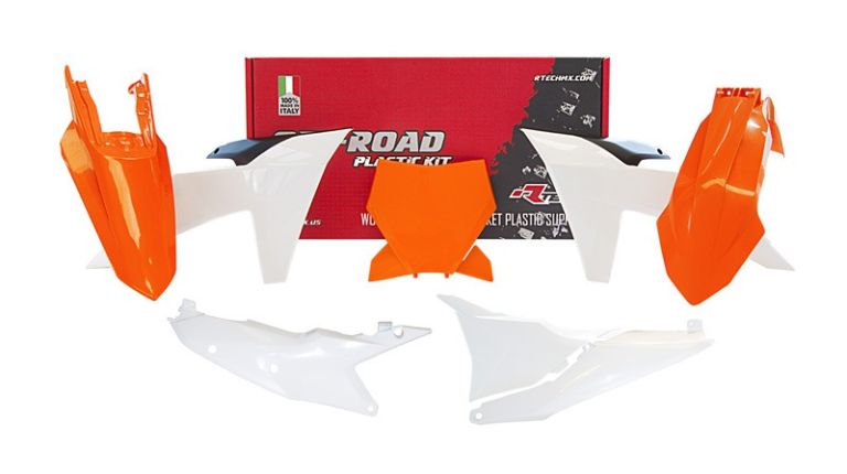 Sada plastov KTM, RTECH (oranžovo-černo-bílá, 6 dielov)