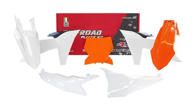 Sada plastov KTM, RTECH (oranžovo-černo-bílá, 6 dielov)