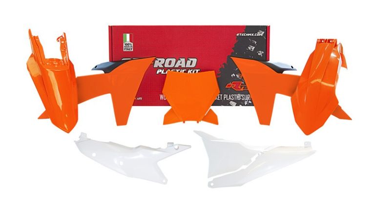 Sada plastov KTM, RTECH (oranžovo-černo-bílá, 6 dielov)
