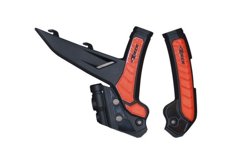 Protektory rámu KTM, RTECH (sada, čierno-oranžové)