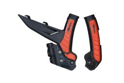 Protektory rámu KTM, RTECH (sada, čierno-oranžové)