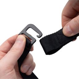 Zavazadlové popruhy Atlas G-Hook, 2 ks, OXFORD (čierna, 26mm x 2m)