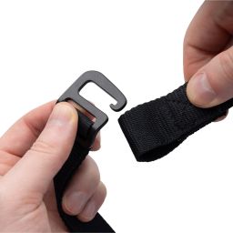 Zavazadlové popruhy Atlas G-Hook, 2 ks, OXFORD (čierna, 26mm x 1,2m)