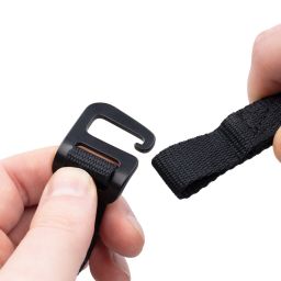 Zavazadlové popruhy Atlas G-Hook, OXFORD (čierna, 17mm x 1,2m)