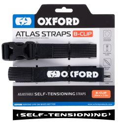 Zavazadlové popruhy Atlas B-Clip, 2 ks, OXFORD (čierna, 26mm x 2m)