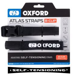 Zavazadlové popruhy Atlas B-Clip, 2 ks, OXFORD (čierna, 26mm x 1,2m)