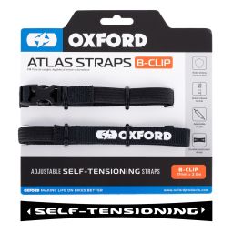 Zavazadlové popruhy Atlas B-Clip, 2 ks, OXFORD (čierna, 17mm x 2m)