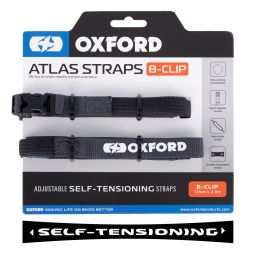 Zavazadlové popruhy Atlas B-Clip, 2 ks, OXFORD (šedá, 17mm x 2m)
