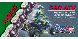Reťaz 520ATV, ČZ - ČR (farba čierna, článek)