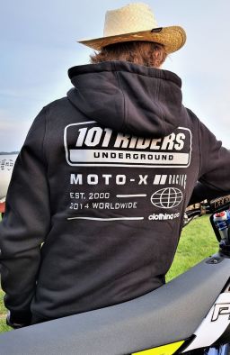Mikina MOTO SPEC HOOD, 101 RIDERS (čierna)