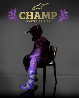 Topánky TECH 10 limitovaná edícia CHAMP, ALPINESTARS (fialová/zlatá) 2024