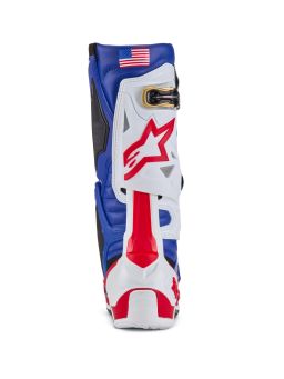 Topánky TECH 10 limitovaná edícia UNION REDBUD MX, ALPINESTARS (červená/modrá/bílá/černá) 2024