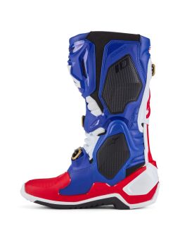 Topánky TECH 10 limitovaná edícia UNION REDBUD MX, ALPINESTARS (červená/modrá/bílá/černá) 2024