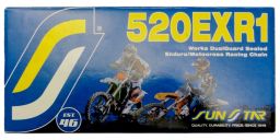 Reťaz 520EXR1, SUNSTAR (x-kroužek, farba zlatá, 120 článkov)