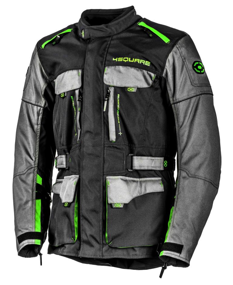 Enduro bunda TRAILER, 4SQUARE - pánska (černá,šedá,žlutá fluo) 2025