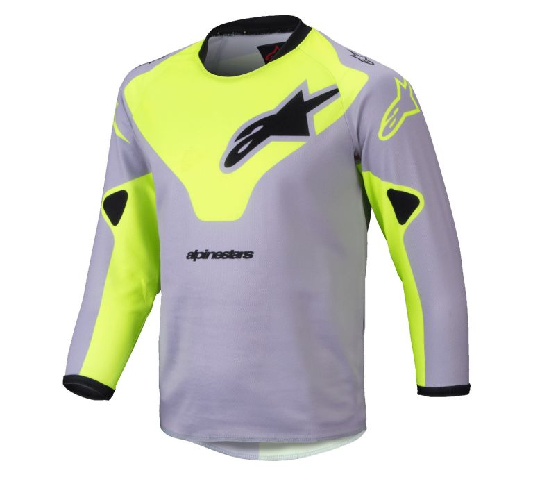 Dres RACER VEIL KIDS, ALPINESTARS, detský (šedá/žlutá fluo) 2025