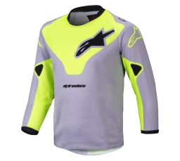 Dres RACER VEIL KIDS, ALPINESTARS, detský (šedá/žlutá fluo) 2025