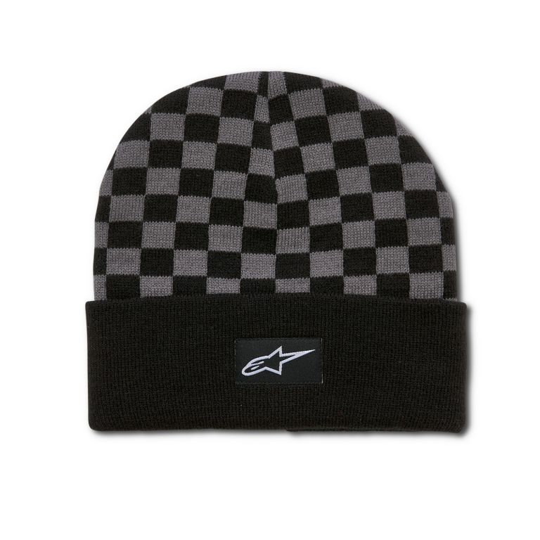 čiapka CHECKERED CUFF BEANIE, ALPINESTARS (černá/šedá)