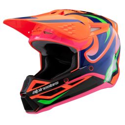 Prilba S-M3 edícia HAIDEN DEEGAN, ALPINESTARS, detská (oranžová fluo/fialová/růžová/zelená) 2025