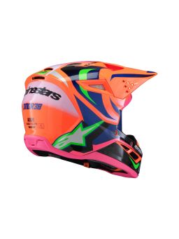 Prilba S-M3 edícia HAIDEN DEEGAN, ALPINESTARS, detská (oranžová fluo/fialová/růžová/zelená) 2025