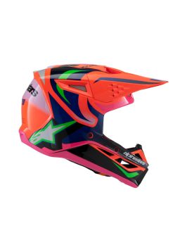Prilba S-M3 edícia HAIDEN DEEGAN, ALPINESTARS, detská (oranžová fluo/fialová/růžová/zelená) 2025