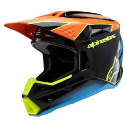 Prilba S-M3 FRAY, ALPINESTARS, detská (černá/oranžová fluo/žlutá fluo/tyrkysová) 2025