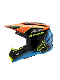 Prilba S-M3 FRAY, ALPINESTARS, detská (černá/oranžová fluo/žlutá fluo/tyrkysová) 2025