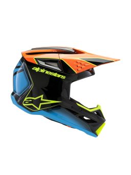 Prilba S-M3 FRAY, ALPINESTARS, detská (černá/oranžová fluo/žlutá fluo/tyrkysová) 2025