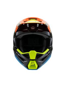 Prilba S-M3 FRAY, ALPINESTARS, detská (černá/oranžová fluo/žlutá fluo/tyrkysová) 2025